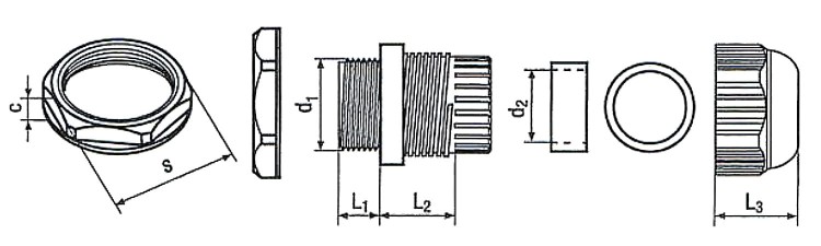 DŁAWNICA IZOLACYJNA ML-145 IP68 M20 x 1.5-1348395