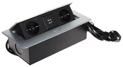 LISTWA ZASILAJĄCA MEBLOWA FPS-2S2U/CABLE (2 GNIAZDA + 2  USB)-1672989