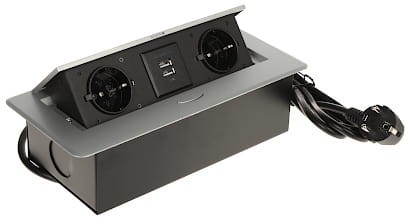 LISTWA ZASILAJĄCA MEBLOWA FPS-2S2U/CABLE (2 GNIAZDA + 2  USB)-1622916