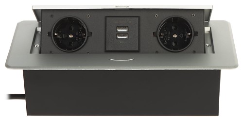 LISTWA ZASILAJĄCA MEBLOWA FPS-2S2U/CABLE (2 GNIAZDA + 2  USB)-1622918