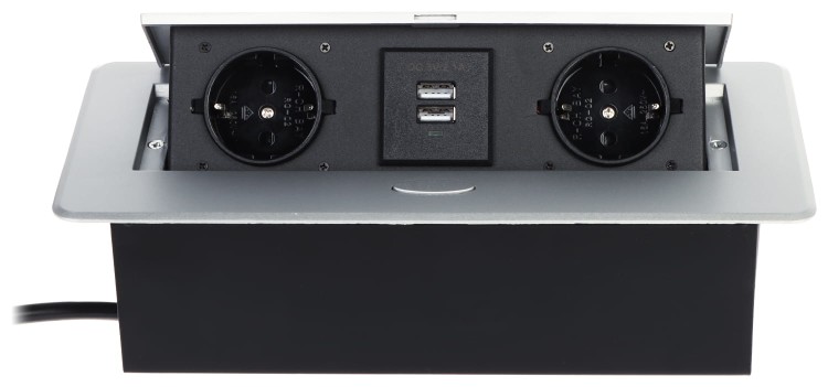 LISTWA ZASILAJĄCA MEBLOWA FPS-2S2U/CABLE (2 GNIAZDA + 2  USB)-1672991