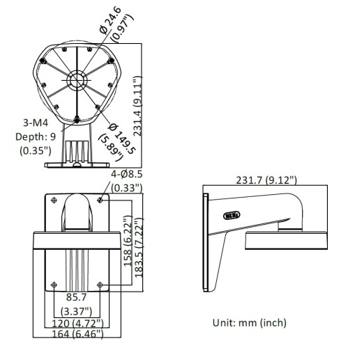 UCHWYT KAMERY DS-1273ZJ-DM25 Hikvision-1682812