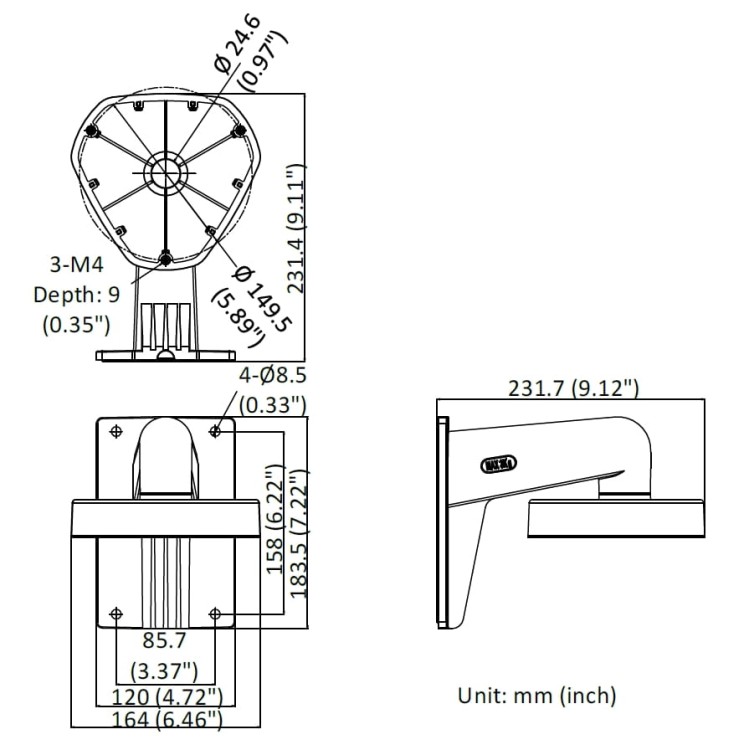 UCHWYT KAMERY DS-1273ZJ-DM25 Hikvision-1682812
