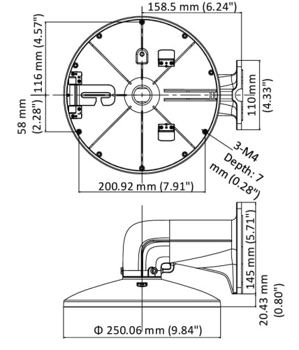 UCHWYT KAMERY DS-1618ZJ-6D Hikvision-1682763