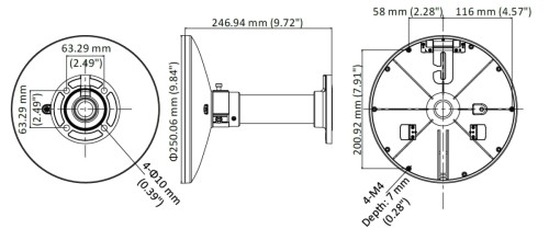 UCHWYT SUFITOWY KAMERY DS-1661ZJ-6D Hikvision-1682743
