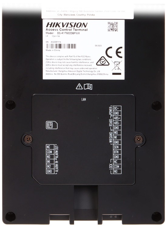 KONTROLER DOSTĘPU + RFID DS-K1T502DBFWX-C Hikvision-1672985
