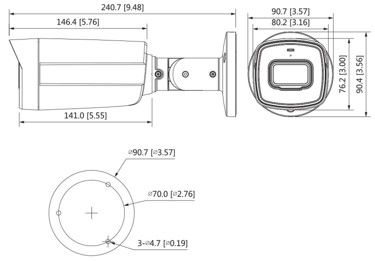 KAMERA AHD, HD-CVI, HD-TVI, PAL HAC-HFW1200TH-I8-A-0360B-S6 - 1080p 3.6mm DAHUA-1664767