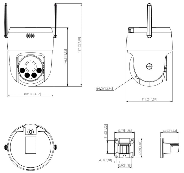 KAMERA IP SZYBKOOBROTOWA ZEWNĘTRZNA P5AE-PV Picco A2 Wi-Fi - 5Mpx 4mm DAHUA-1669508
