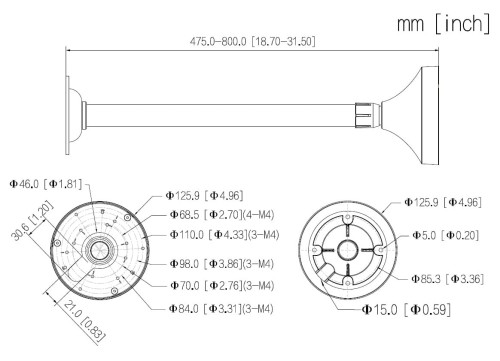 UCHWYT SUFITOWY KAMERY PFB2211C DAHUA-1672687