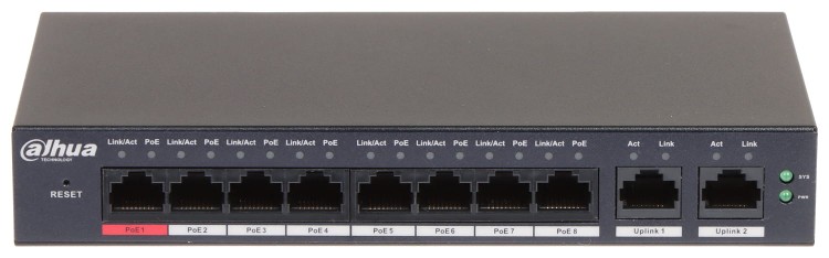 SWITCH POE S4100-8ET2GT-96-C 8-PORTOWY DAHUA-1650783
