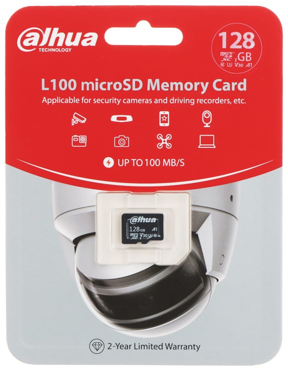 KARTA PAMIĘCI TF-L100-128GB microSD UHS-I, SDXC 128GB DAHUA-1672612