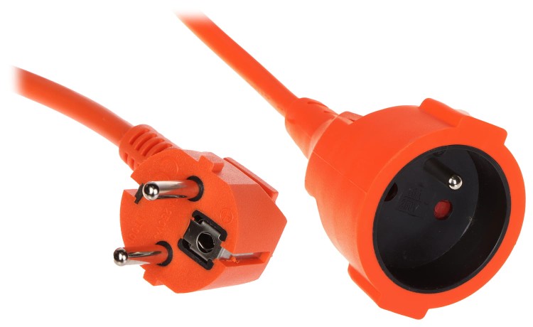 PRZEDŁUŻACZ Z UZIEMIENIEM PS-3X1.5-30M/ORANGE 30m-1647891