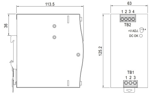 ZASILACZ IMPULSOWY NDR-240-24 MEAN WELL-1663336