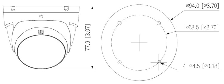 KAMERA AHD, HD-CVI, HD-TVI, PAL HAC-T2A21-U-0280B - 1080p 2.8mm DAHUA-1705204
