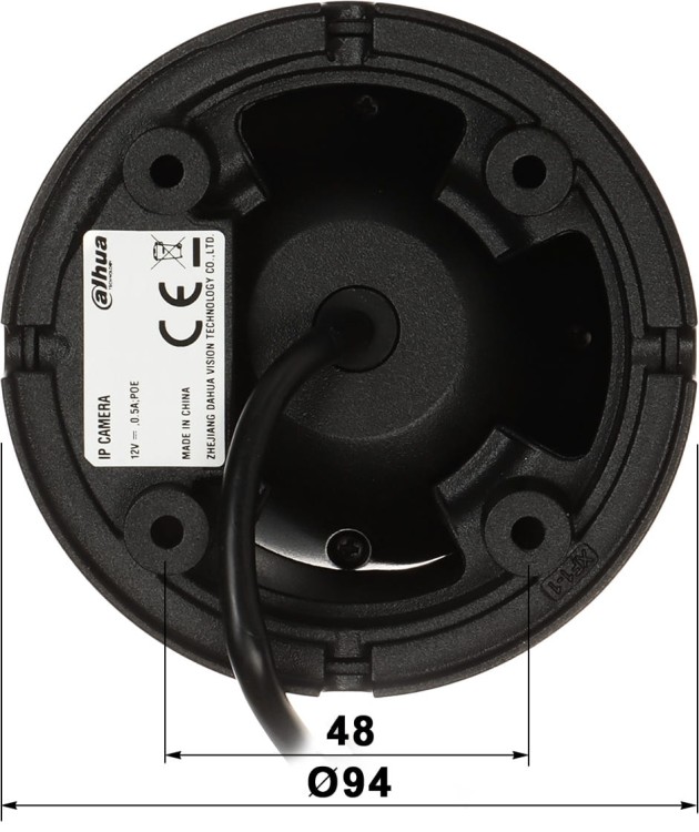 KAMERA IP IPC-HDW1839T-A-IL-0280B-S6-BLACK Smart Dual Light 8.3Mpx 4K UHD 2.8mm DAHUA-1704874