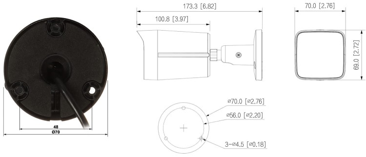 KAMERA IP IPC-HFW1839TC-A-IL-0280B-S6-BLACK Smart Dual Light 8.3Mpx 4K UHD 2.8mm DAHUA-1705044