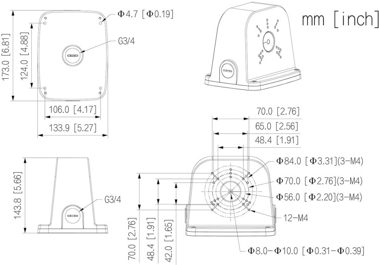 UCHWYT DO KAMER TUBOWYCH I KOPUŁKOWYCH PFA6330X DAHUA-1704943