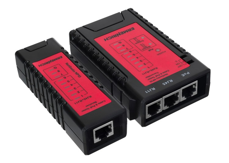 Tester przewodów i PoE Ermenrich NetGeeks NP10-1705458