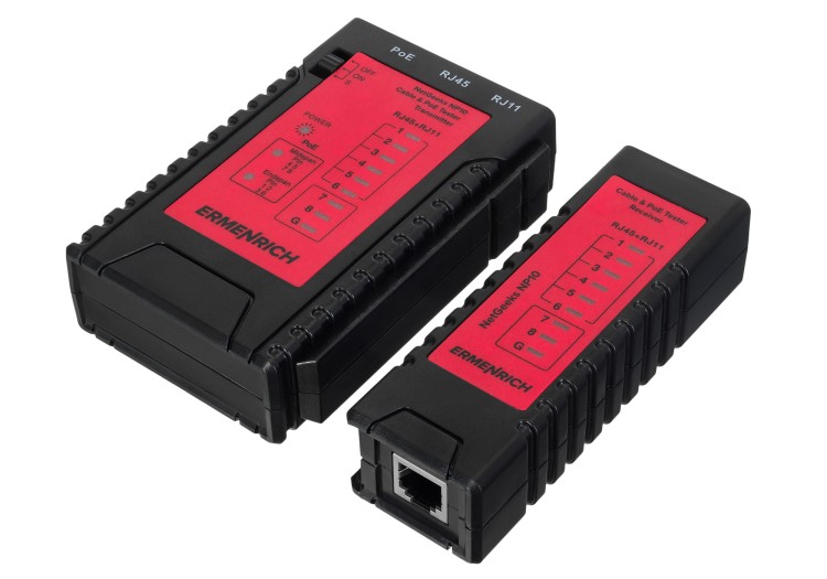 Tester przewodów i PoE Ermenrich NetGeeks NP10-1705459