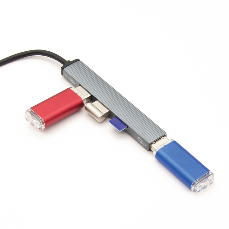 Orico Hub USB-C 3xport USB-A, czytnik microSD, alu-1635749