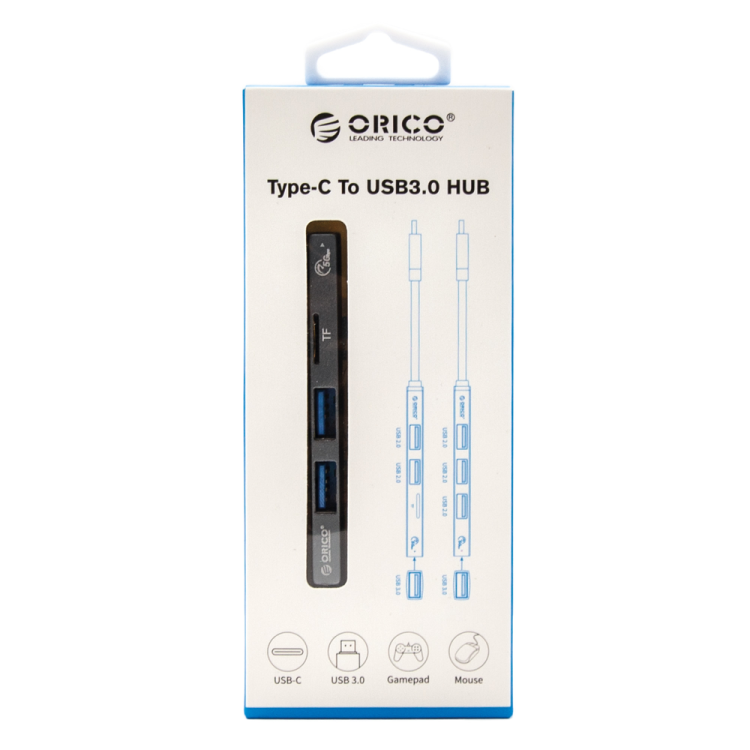 Orico Hub USB-A 5Gbps 3*USB-A, microSD, alu-1636065