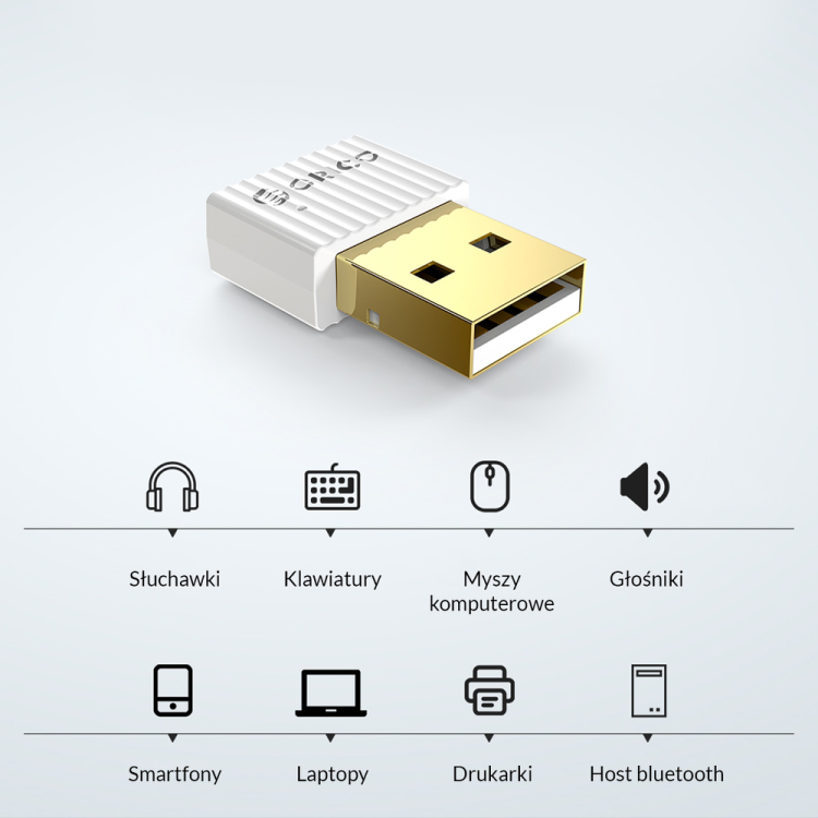 Orico Adapter Bluetooth 5.0 USB-A biały-1277894