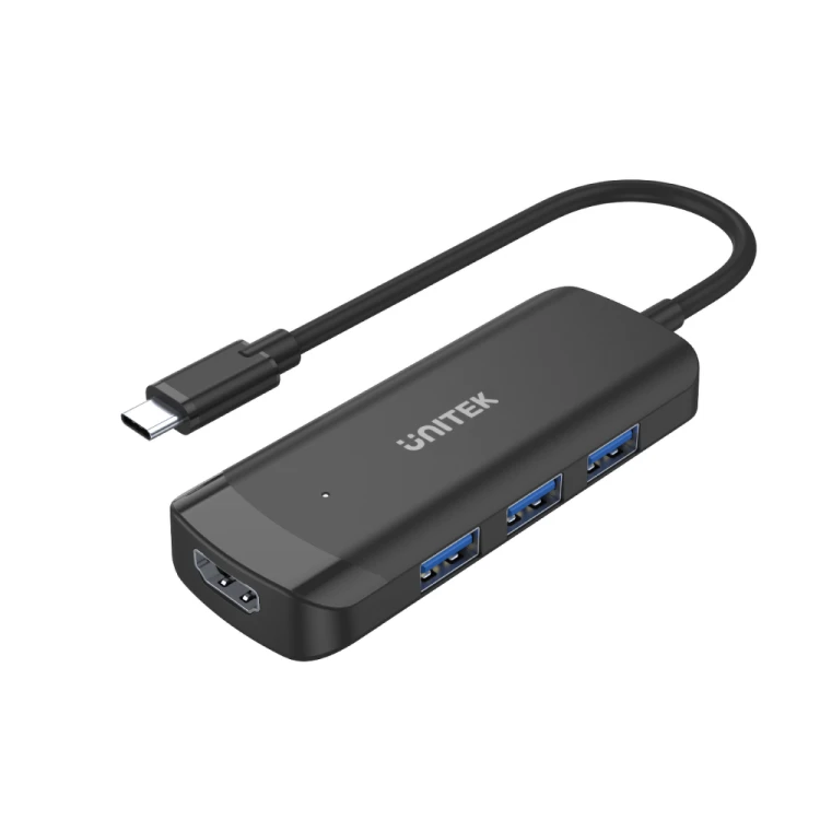 Unitek Aktywny hub USB-C 3*USB-A 3.1, HDMI 4K@30Hz-1636172