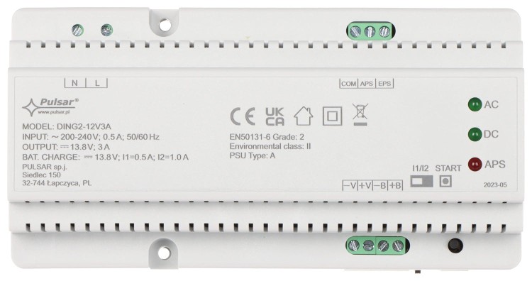 ZASILACZ BUFOROWY IMPULSOWY DING2-12V3A PULSAR-1628822