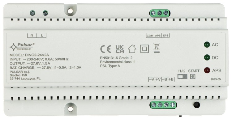 ZASILACZ BUFOROWY IMPULSOWY DING2-24V2A PULSAR-1706755