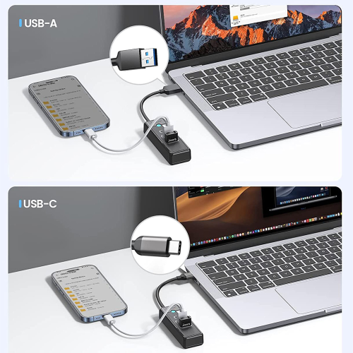 Orico Hub USB-C 2x USB-A 3.1 + USB-C czarny-1636765