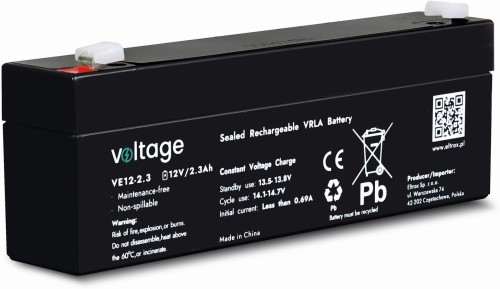 Akumulator AGM Voltage 12V 2,3Ah VE12-2.3 (Żywotność 6-9 lat)-1685404