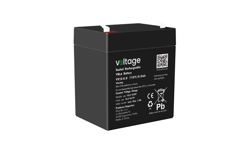 Akumulator AGM Voltage 12V 5Ah VE12-5.0 (Żywotność 6-9 lat)-1680799