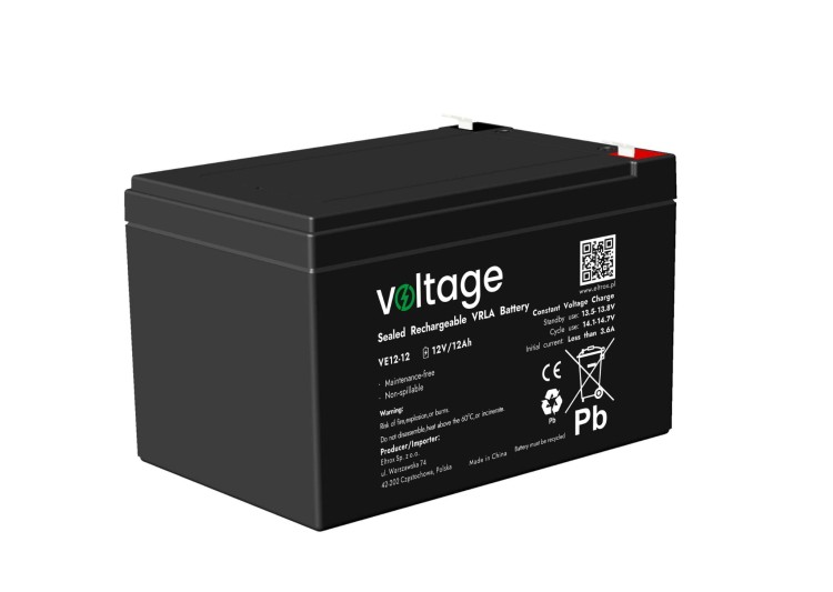 Akumulator AGM Voltage 12V 12Ah VE12-12 (Żywotność 6-9 lat)-1680802