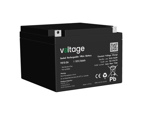 Akumulator AGM Voltage 12V 26Ah VE12-26 (Żywotność 6-9 lat)-1680800