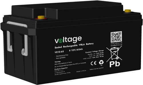 Akumulator AGM Voltage 12V 65Ah VE12-65 (Żywotność 6-9 lat)-1707810