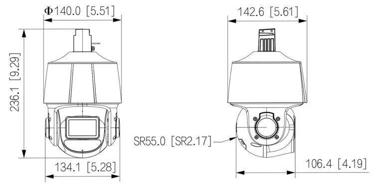 KAMERA IP OBROTOWA ZEWNĘTRZNA SD3E410DB-GNY-A-PV TiOC WizSense - 3.7Mpx 4... 40mm DAHUA-1700717