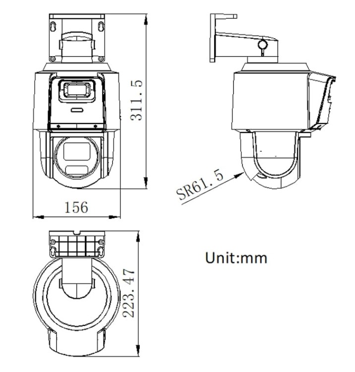 KAMERA IP SZYBKOOBROTOWA DS-2SE3C404MWG-E/14(2.8MM) TandemVu - 3.7Mpx 2.8... 12mm Hikvision-1696259