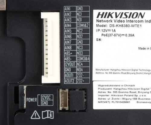 PANEL WEWNĘTRZNY Wi-Fi / IP DS-KH8380-WTE1 Hikvision-1763799