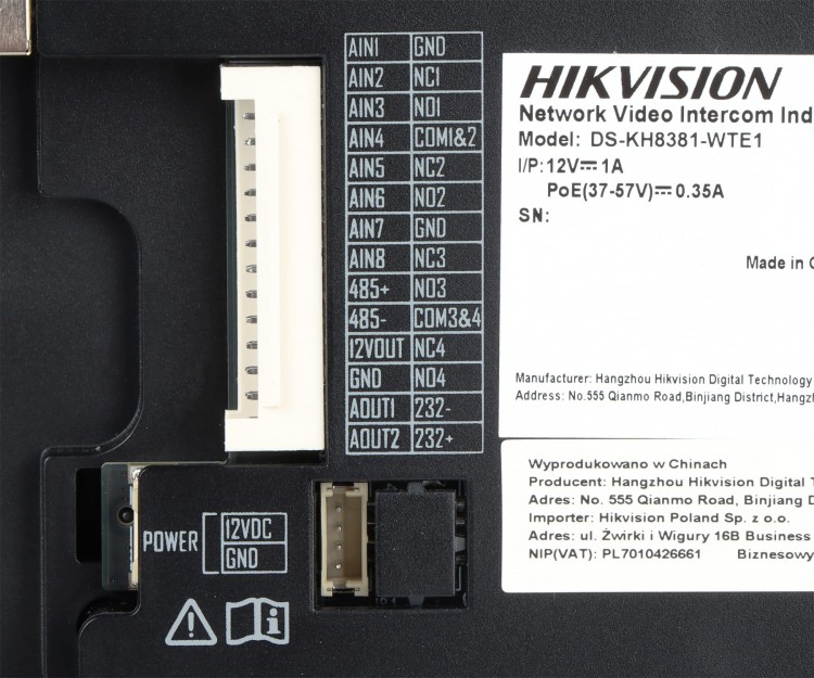 PANEL WEWNĘTRZNY Wi-Fi / IP DS-KH8381-WTE1 Hikvision-1771054
