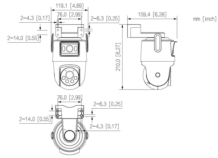 KAMERA PT IP OBROTOWA ZEWNĘTRZNA P5D-5F-PV-0280B/0600B Picoo Dual D1 Wi-Fi 6, - 5Mpx 6mm, 2.8mm DAHUA-1705185