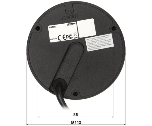 KAMERA WANDALOODPORNA IP IPC-HDBW3649E-AS-IL-0280B-BLACK WizSense Smart Dual Light - 6Mpx 2.8mm DAHUA-1764337