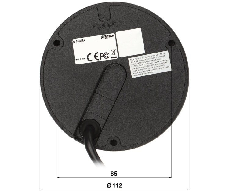 KAMERA WANDALOODPORNA IP IPC-HDBW3649E-AS-IL-0280B-BLACK WizSense Smart Dual Light - 6Mpx 2.8mm DAHUA-1764337