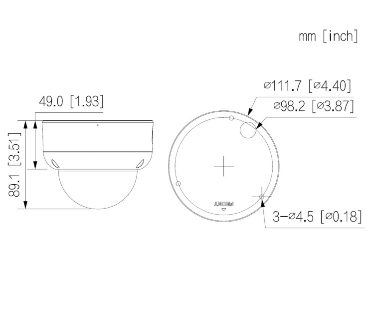 KAMERA WANDALOODPORNA IP IPC-HDBW3649E-AS-IL-0280B-BLACK WizSense Smart Dual Light - 6Mpx 2.8mm DAHUA-1764338