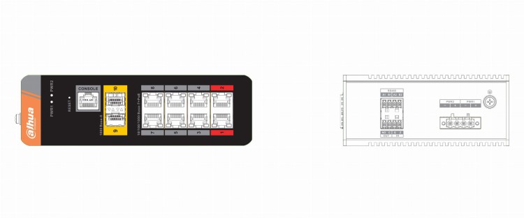 SWITCH PRZEMYSŁOWY   IS4210-8GT-120 8-PORTOWY + 2 x SFP DAHUA-1763931