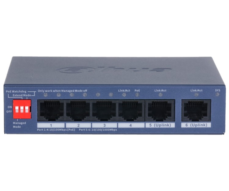 SWITCH POE CS4006-4ET2GT-36 4-PORTOWY DAHUA-1773253
