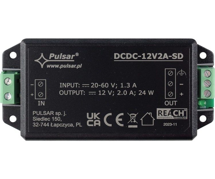 PRZETWORNICA ZASILANIA DCDC-12V2A-SD PULSAR-1770760