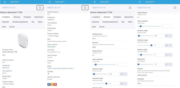 OXT Czujnik radar obecności jasności 230V WiFi TUYA T150-1803656