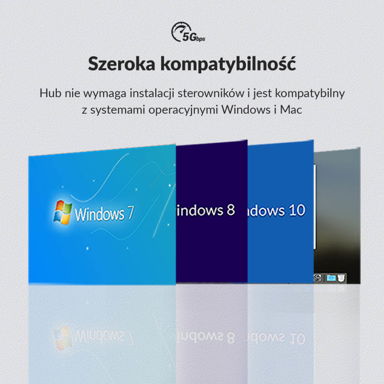Orico Hub USB-C, USB-A 5Gbps, 3*USB-A 2.0, aluminiowy-1783081