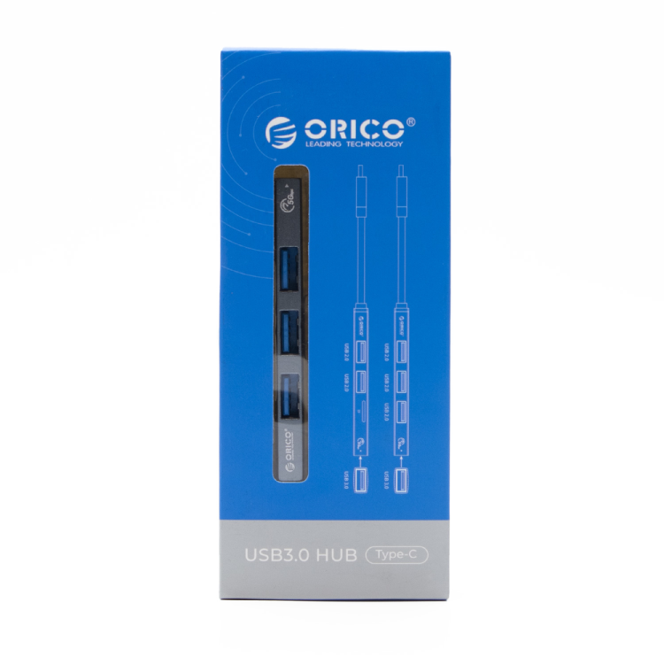 Orico Hub USB-C, USB-A 5Gbps, 3*USB-A 2.0, aluminiowy-1783083