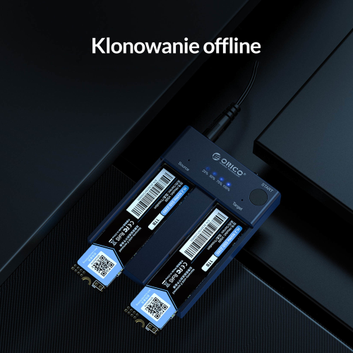 Orico Stacja klonująca dyski M.2 USB-C 10Gbps-1277624